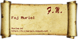 Foj Muriel névjegykártya